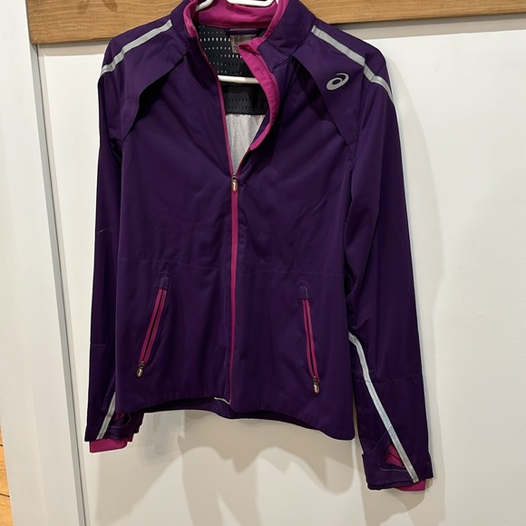 Oasics Running jacket purple and pink - Picture 2 of 6